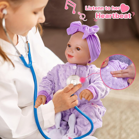 Breathing doll with heartbeat